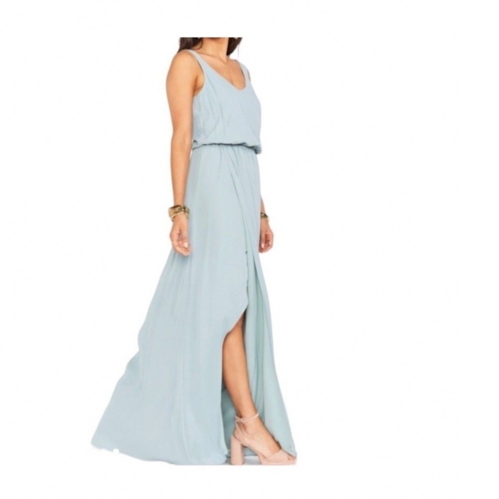 Show Me Your Mumu Maxi Dress Kendall Dusty Blue Bridesmaid Party Formal Small